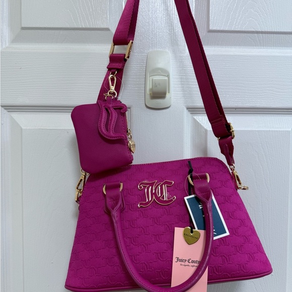 NWT Juicy Couture “Team Juicy Forever” Pink (Raspberry) Satchel - Picture 6 of 7